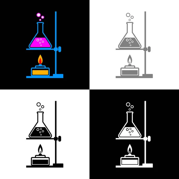 Conjunto Ícones Laboratório Ilustração Vetorial — Vetor de Stock