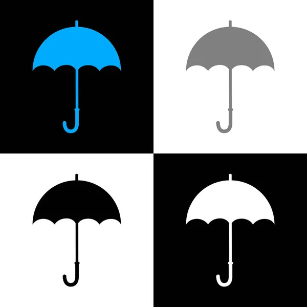 Paraplu Pictogrammenset Vectorillustratie — Stockvector