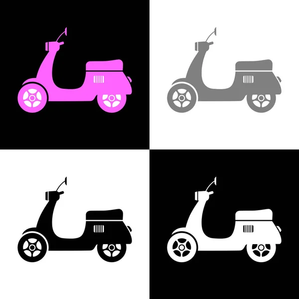 Scooter Icon Set Vektor Illustration — Stockvektor