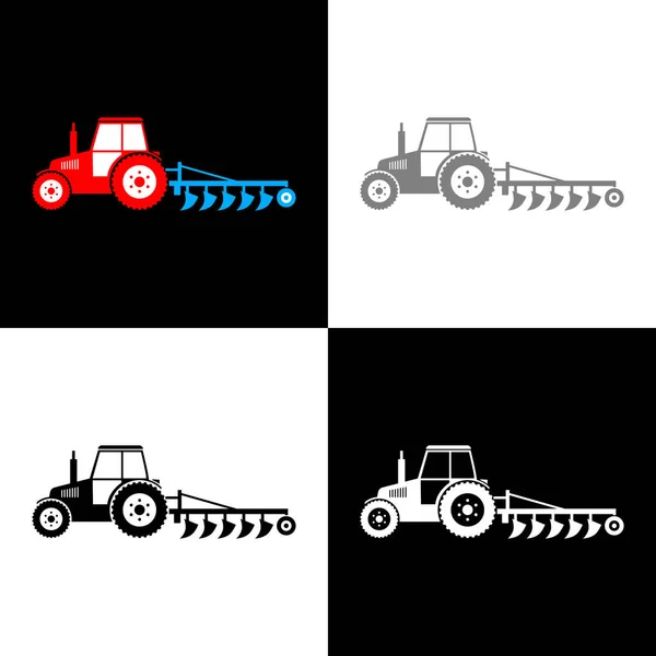 Tractor Icoon Set Vectorillustratie — Stockvector
