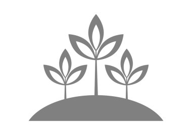 roślina szary ikona na białym tle