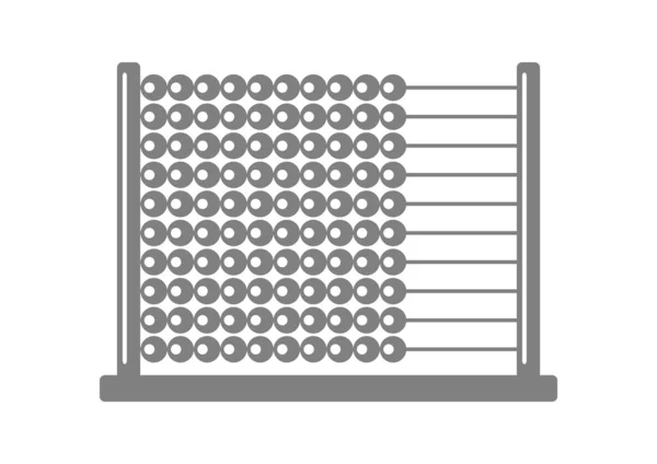 Ref. Grey abacus на белом фоне — стоковый вектор