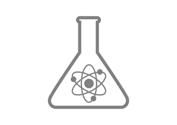 白の背景に灰色の実験室ガラス — ストックベクタ