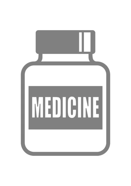 Vial de medicina sobre fondo blanco — Archivo Imágenes Vectoriales