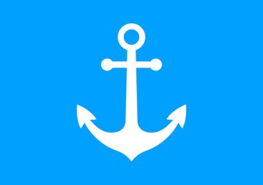 mavi zemin üzerine beyaz tutturucu simgesini