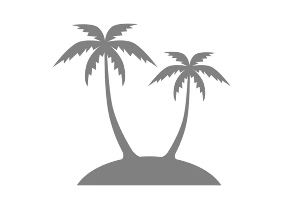Значок острова на белом фоне — стоковый вектор