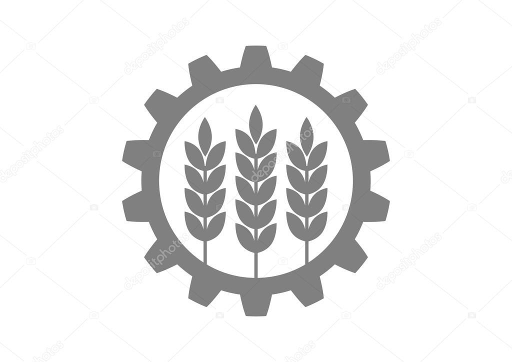 Industrial and agricultural icon on white background  