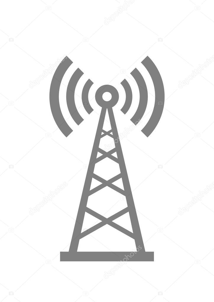 Grey transmitter icon on white background 