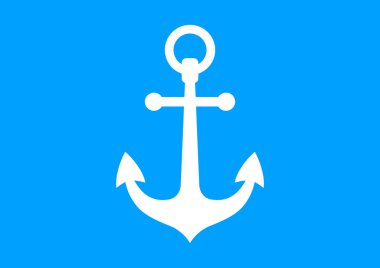 mavi zemin üzerine beyaz tutturucu simgesini