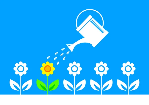 Zahradní ikona na modrém pozadí — Stockový vektor
