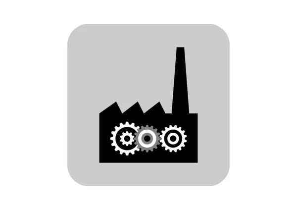 Fabrik-Symbol auf weißem Hintergrund — Stockvektor