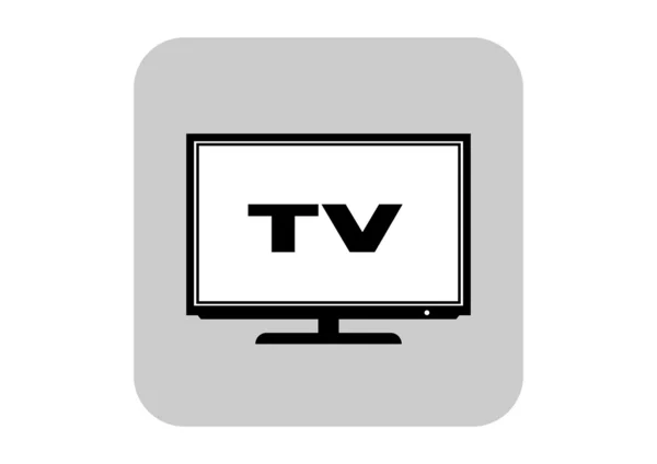 TV icon on white background — Stock Vector