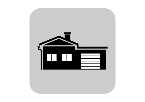 白色背景的房子图标 — 图库矢量图片