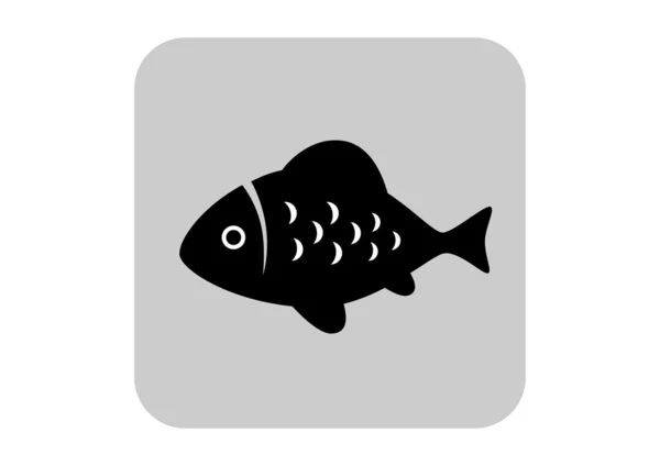 Ikona ryby na białym tle — Wektor stockowy