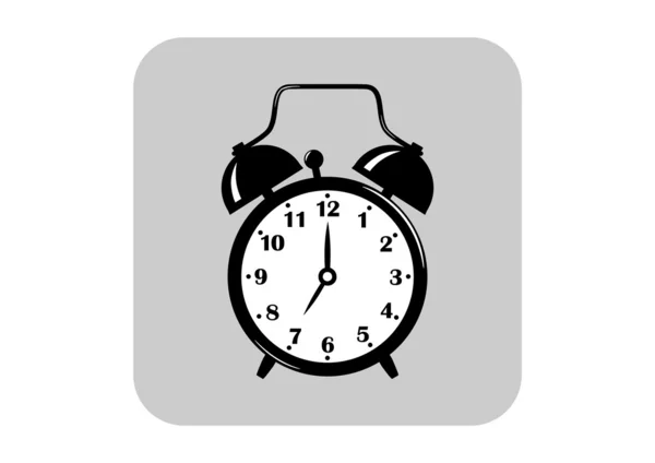 Icono del reloj despertador sobre fondo blanco — Archivo Imágenes Vectoriales