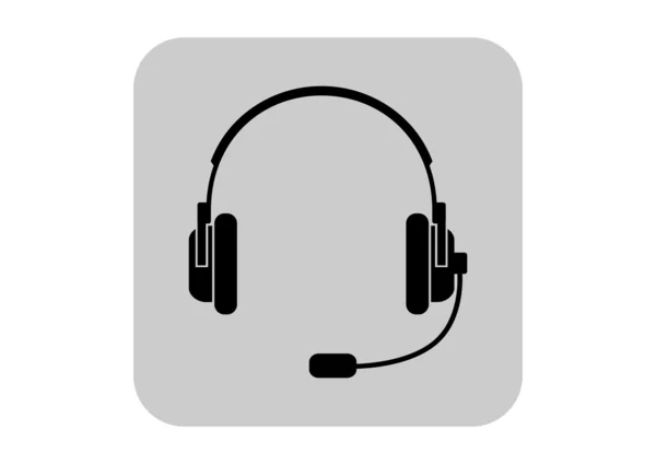 Kopfhörer-Symbol auf weißem Hintergrund — Stockvektor