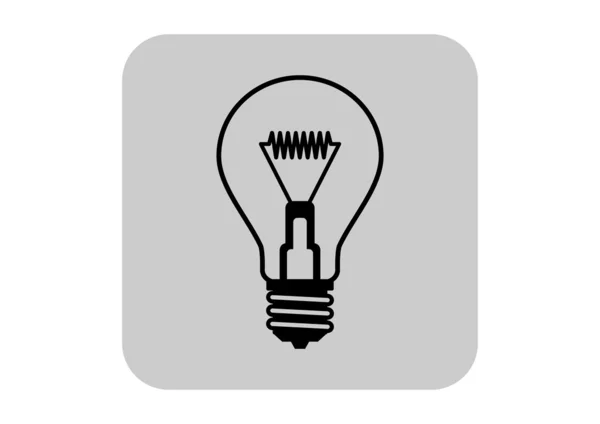 Gloeilamp pictogram op witte achtergrond — Stockvector