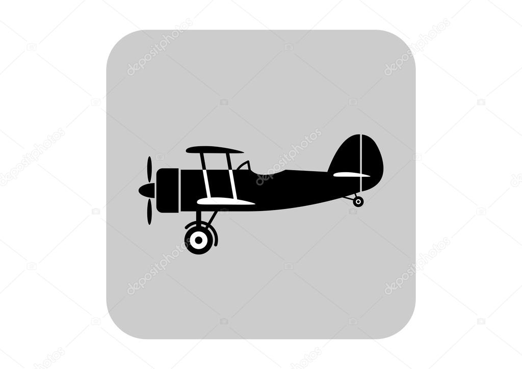 Aircraft vector icon 