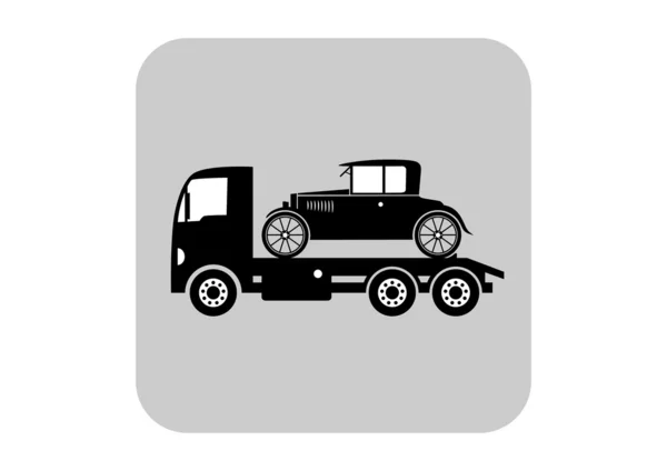 Tow truck with car — Stock Vector