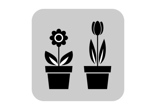 Icono vector flor — Vector de stock