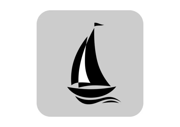 Sailboat vector icon — Stock Vector