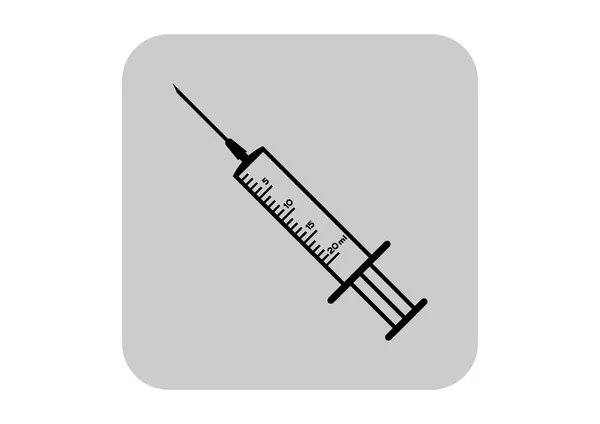 Pictogram medische spuit — Stockvector