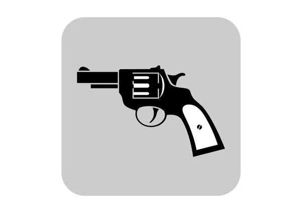 Ícone do vetor revólver — Vetor de Stock