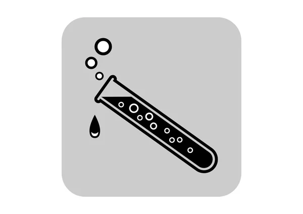 Icono de vidrio de laboratorio — Vector de stock