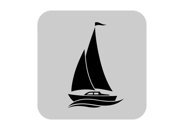 Velero icono vector — Vector de stock