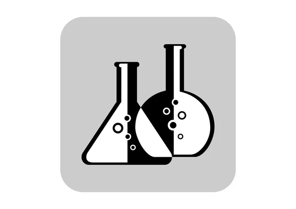 Ícone de vidro de laboratório — Vetor de Stock