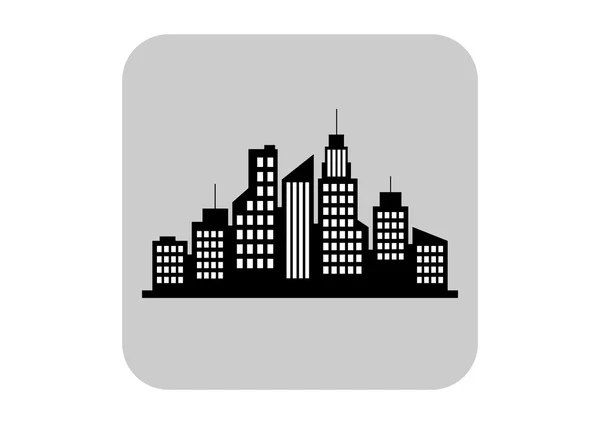 Icono de vector ciudad — Archivo Imágenes Vectoriales