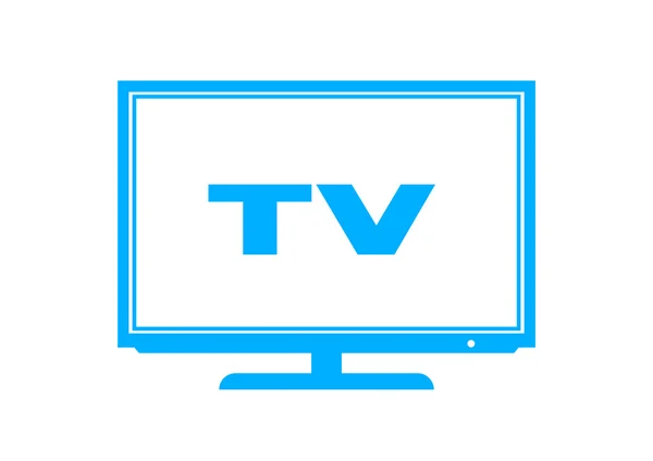 Blauwe Tv pictogram op witte achtergrond — Stockvector