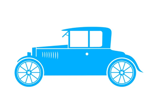 Blauw auto pictogram op witte achtergrond — Stockvector