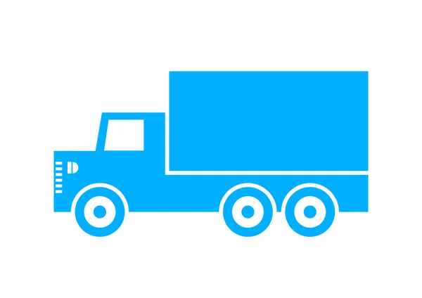 Icône camion bleu sur fond blanc — Image vectorielle