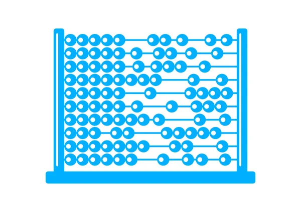 Fehér alapon kék abacus ikon — Stock Vector