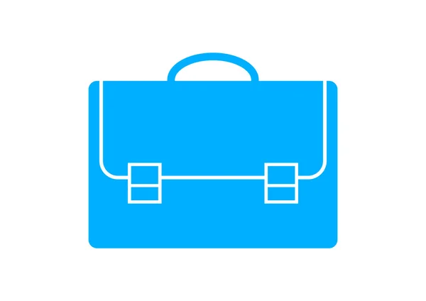 Icono del maletín azul sobre fondo blanco — Vector de stock