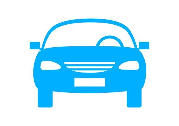 Blauw auto pictogram op witte achtergrond — Stockvector