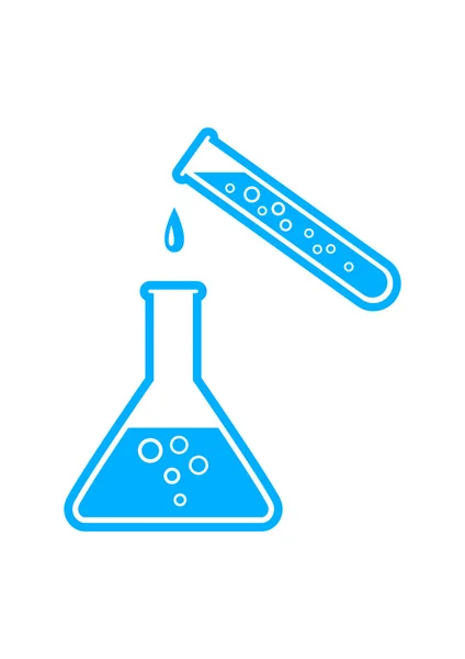 Laboratory glass icon on white background — Stock Vector