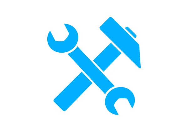 Icono industrial azul sobre fondo blanco — Archivo Imágenes Vectoriales