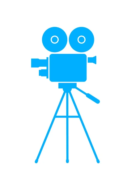 Fotocamera blu su sfondo bianco — Vettoriale Stock