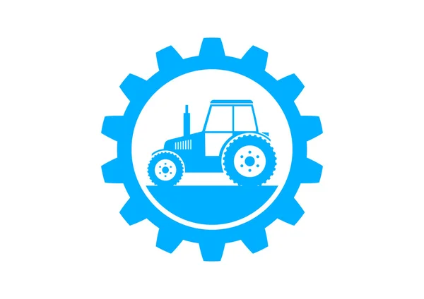 Icono industrial azul sobre fondo blanco — Archivo Imágenes Vectoriales