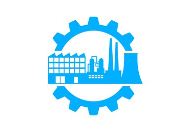 Beyaz zemin üzerine mavi endüstriyel kutsal kişilerin resmi