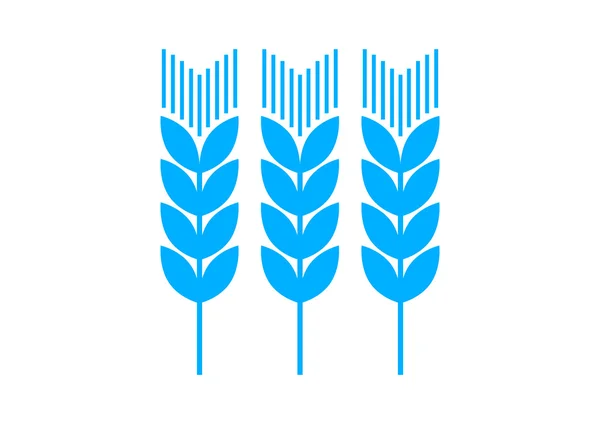 Icono agrícola azul sobre fondo blanco — Vector de stock