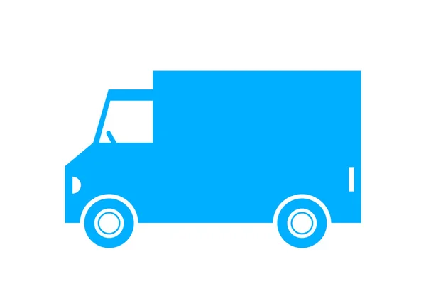 Delivery van on white background — Stock Vector