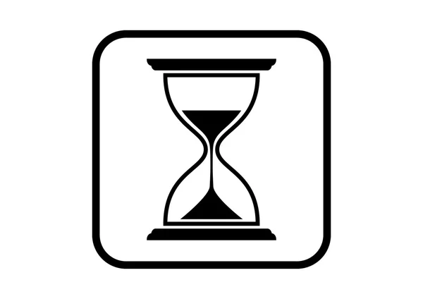 Icono de reloj de arena sobre fondo blanco — Vector de stock