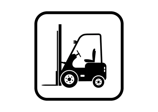 Truk forklift dengan latar belakang putih - Stok Vektor