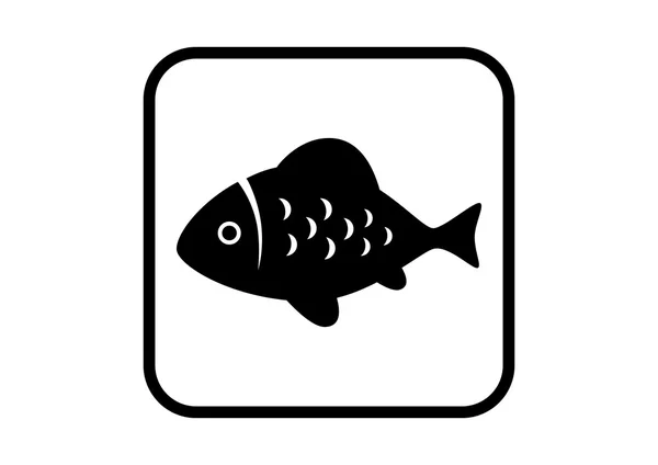 Ikona ryby na białym tle — Wektor stockowy