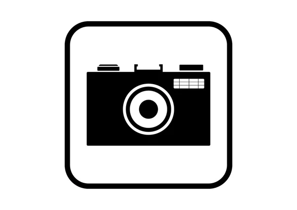 Εικονίδιο διανύσματος φωτογραφικής μηχανής σε λευκό φόντο — Διανυσματικό Αρχείο