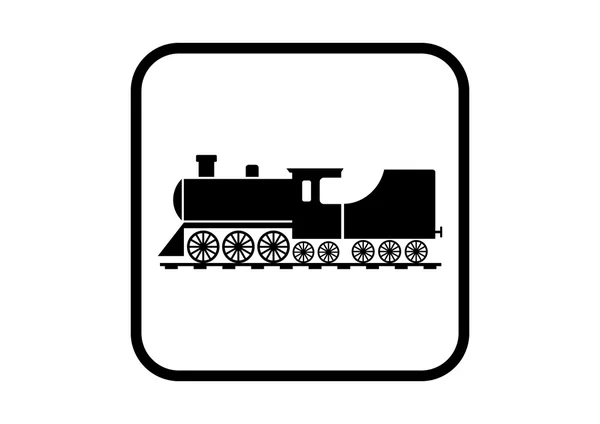 Locomotive vector icon on white background — Stock Vector