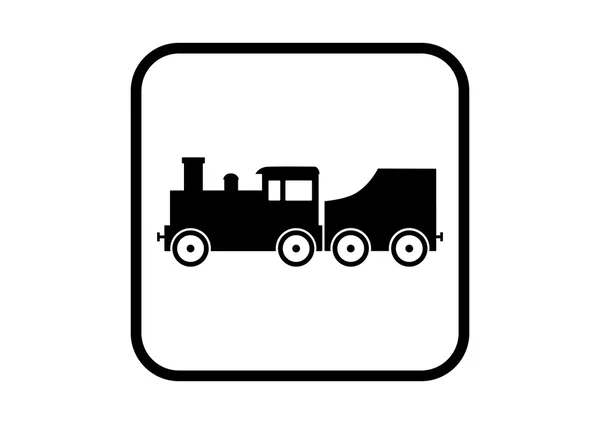 Train vector icon on white background — Stock Vector